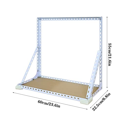 Soporte ajustable para monitor y torre PC, soporte colgante para CPU, estructura metálica resistente, soporta hasta 66 libras, fácil instalación, 60 x 22,5 x 55 cm miniatura 2