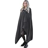 KELOR Luxury Cooling Travel Blanket - Stretchy, Lightweight Soft & Breathable Shawl Wraps for Women | Easy-Care, Perfect for Travel, Airplane Blanket or women shawl (Grounded Gray, Double-Sided)