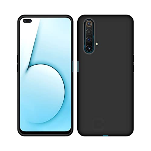 Image of Case Creation Compatible with Realme X50 2021 Back case, Realme X50 Slim Flexible Smart Look case with 360 Camera All Angle Protection (Pure Black)