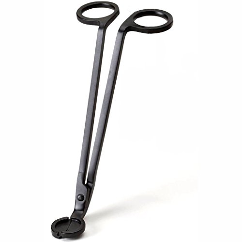 Wishlink 7 Inch Black Stainless Steel Candle Wick Trimmer Scissor Cutter Snuffer
