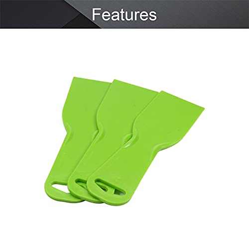 Utoolmart Putty Scraper 2" Plastic Flexible Putty Knives Disposable Spreader For Taping Drywall Wall Painting Green 3Pcs #TOP2