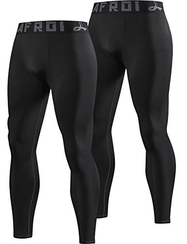 LAFROI Herren Schnelltrocknende Kompressions-Leggings-YSK08 (Black x2,XL) Cover
