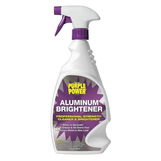 Purple Power Aluminum Brightener Professional Strength Cleaner and Brightener for Aluminum, Stainless Steel, Copper, Brass and Non-ferrous Metals, 32 Fl. Oz., Pack of 1