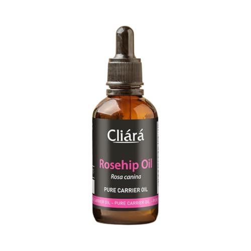 Cliara Rosehip Oil For Face, Mild Natural Scent, Highly Absorbent, Rose Hip Oil Gives A Natural Glow, Cold Pressed Carrier Oil for Skin, Hair & Nails,1 Fl Oz