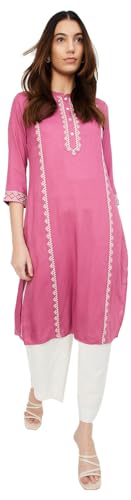 Image of Max Women's Rayon Regular Fit A Line Regular A-Line Flared Kurta