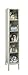 Hallowell USVP1226-5PT Safety-View Plus Locker, 12" Width x 12" Depth x 66" Height, 5-Tier, 1-Wide, Knock-Down, 729 Parchment