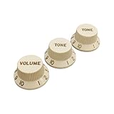 【YJB PARTS】 ストラトノブセット(1V2T) インチミリ兼用 日本製 (Vintage Mint Ivory)