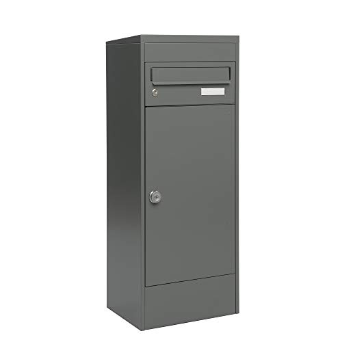 MEFA Paketbriefkasten Balsa 483 (Farbe basaltgrau, Postkasten mit Schloss,...