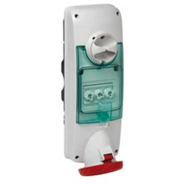 Schneider Pkb63R534 Prise Murale Cee Verrouillée, 63 A, 3P+E, 380-415 V Ac, Ip65