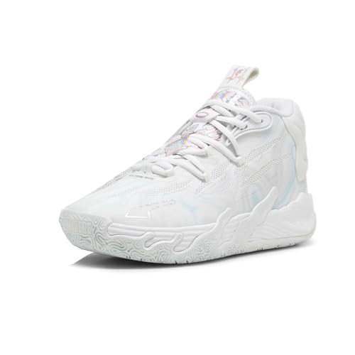 PUMA Kids Boys Mb.03 Iridescent Basketball Sneakers Shoes - White2