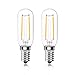 Bonlux 4W E14 T25 Ampoule LED Blanc Chaud 2700K e14 filament led e14 petit culot équivaut à 40W ampoule halogène AC220-240V e14 tubulaire pour firgo, hotte aspirante, four, lampe de table, etc (2pcs)