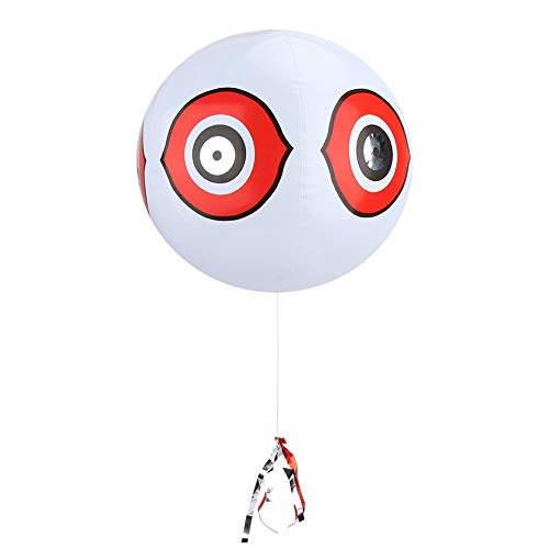 Depisuta Ballon Gonflable Anti-Oiseaux avec des Yeux Terrifiants pour Effrayer Les Oiseaux des Vergers, des Forêts ou des Terres Agricoles (White)