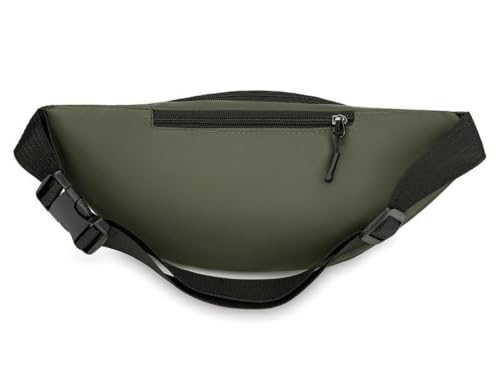 Image of Waist Bag for Man & Woman | Travel Handy Hiking Running Pouch with Zipper | Adjustable Strap Fanny Pack for Documents Money Card Phone Earphone (Olive Green)