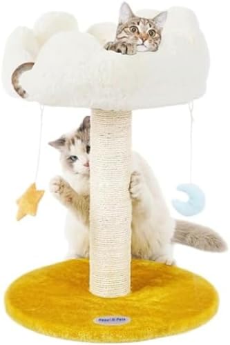キャットタワー ミニキャットタワー 小型キャットタワー 花型 かわいい 爪とぎ柱 天然麻ロープ 猫遊び おもちゃ ロータイプ 組み立て簡単 落下防止 省スペース ペット?