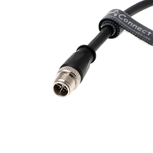 Cable Ethernet Externo M12 a RJ45 1 m Cat6a Negro miniatura 4