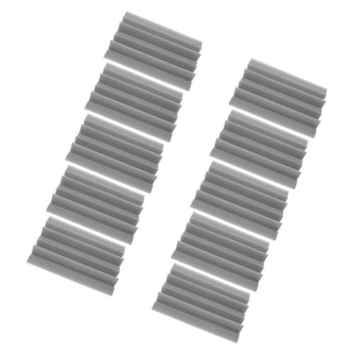 Mousse acoustique ignifuge grise 12x12x24 cm BESPORTBLE pour studio de musique - Lot de 10 pcs