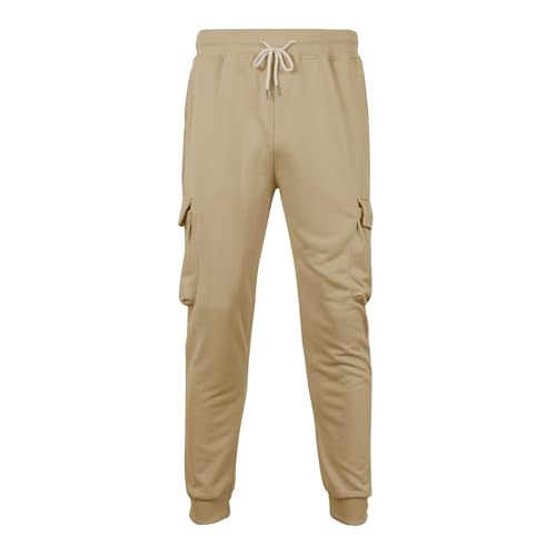 ADHOWBEW Men's Work Pants Breathable Outdoor Stretch Multi Pockets Work Baggy Classic Trousers2