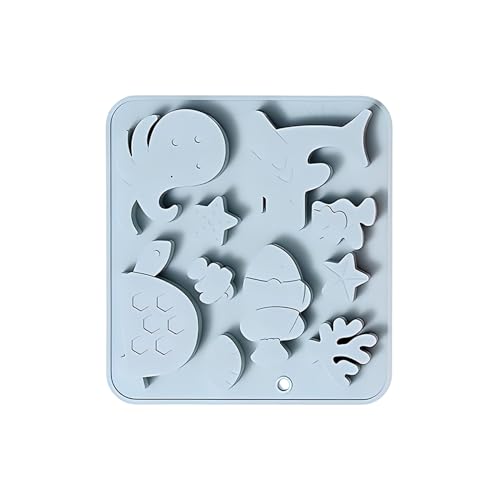 Moldes De Silicona Para Chocolates | Molde De 10 Cavidades Antiadherente Con Tema De Animales Marinos | Moldes De Silicona Para Caramelos Y Para Chocolate Relleno | Para Hielo Jabón Gominola Gelatina
