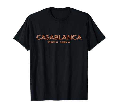 Morocco City Coordinates - Casablanca T-Shirt