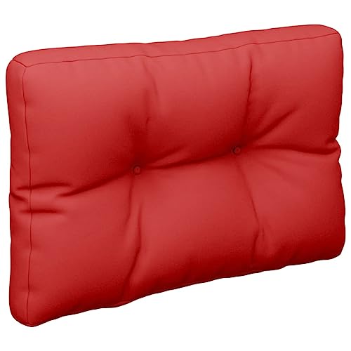 Coussin de palette rouge 50x40x12 cm en tissu confortable - 7