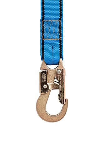 Image of Tractel C006K Phoenix Shock-Absorbing Lanyard, Blue /Black, 3 /4-Inch Self-Locking Snap Hook on Both the Ends, 6-Feet