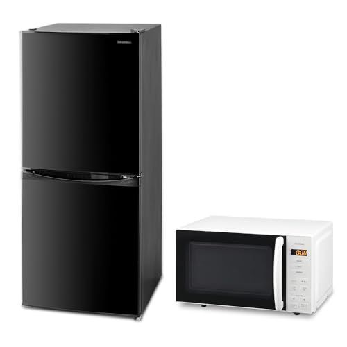 【セット買い】アイリスオーヤマ 冷蔵庫 142L ブラック & 電子レンジ 18L ホワイト 家電セット 2点 新生活 一人暮らし ブラック×ホワイトver. 【セット買い】アイリスオーヤマ 冷蔵庫 142L ブラック & 電子レンジ 18L ホワイト 家電セット 2点 新生活 一人暮らし ブラック×ホワイトver.