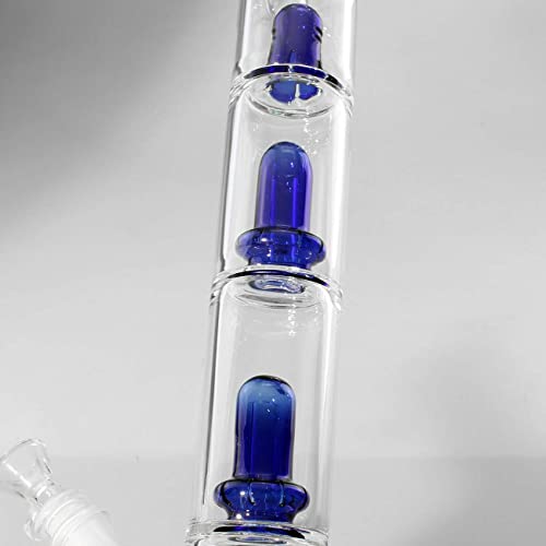 Black Leaf | Beaker Icebong mit 2 x Duschkopfperkolator | Blau | aus Borosilikatglas | H: 470mm | ø 140/50mm | NS 19/14… – Bild 3