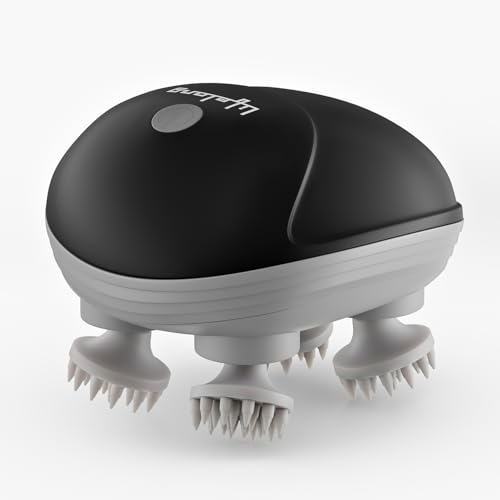 Image of Lifelong Rechargeable Electric Head & Scalp Kneading Massager, 4 Speed Modes, Handheld Portable Head Massager for Hair Growth, Deep Clean and Stress Relieving, (LLM1270, Black)