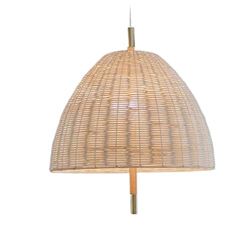 Luminaires suspendus en rotin avec hauteur réglable pour un éclairage ciblé