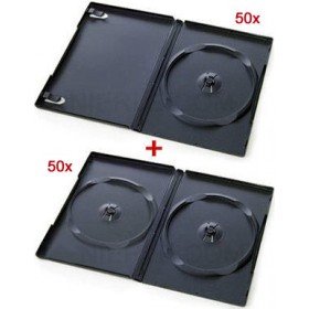 Custodie per DVD nel pacco di combinazione 100 50 x 1 DVD + 50 x 2 DVD
