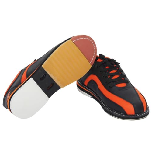 Mens Bowling Shoes, Low Top Casual Beginner Bowling Training Shoes Comfortable Leather Indoor Outdoor Non Slip Bowls Sneakers2
