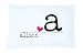 Personalized Heart Name Pillowcase Microfiber Polyester Standard 20 by 30 Inches, Personalized Gift for Women, Love Pillowcase, Pink Heart Pillow, Heart Pillowcase, Personalized Gifts for Couples