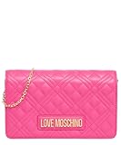 love moschino borsa a tracolla lettering logo donna fuxia