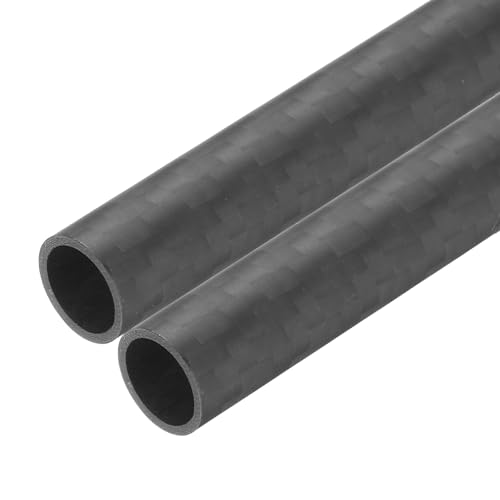 QUARKZMAN 2 Stück Carbon Fiber Tube 8 x 10 x 330mm Matte Surface Rod 3K Roll Wrapped Pure Carbon Round Tubing für RC Airplane Multicopter