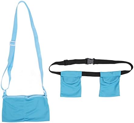 Adjustable Mastectomy Drain Holder Drainage Pouch with Shower Bag, Tummy Tuck Recovery Bath Pocket Accessories for Breast Reconstruction Abdominal Explant Tummy Tuck(Blue)