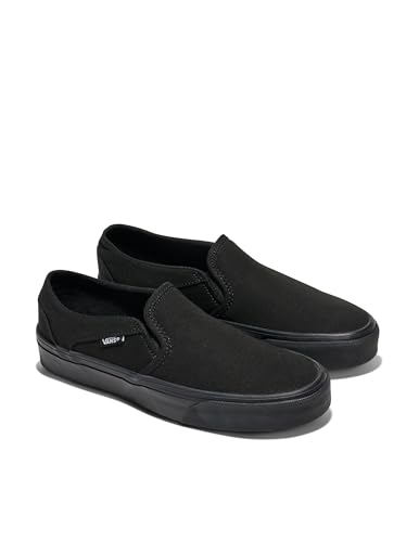 Image of Vans Women's Asher Slip-On Shoe - Comfortable Sneakers for Walking, Fashion & Everyday Wear Black /Black