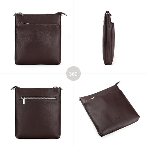 Image of befen Genuine Leather Crossbody Purses for Women Travel Cross Body Bags Lightweight with Adjustable Shoulder Strap