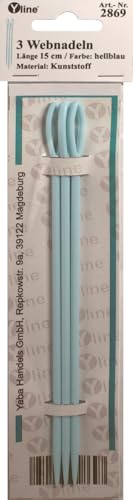 Yline - 3 Stück Webnadeln Kunststoff, Länge: 15 cm, Flechtnadeln, Webzubehör, Web- Nadel Nadeln, 2869