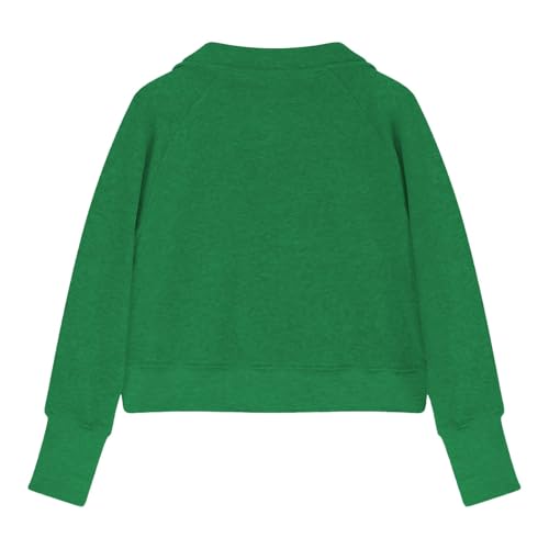 Girls Half Zipper Sweatshirts Cute Trendy Fall Pullover Crop Tops for Teen Girls Long Sleeve Sweater Thumb Hole2
