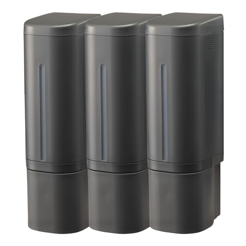 リコメン堂 リッチェル ホバー 下から出るマグネットディスペンサー 選べる3本セット ホワイト ダークグレー グレー マグネット ディスペンサー ソープディスペンサー シャンプー (ダークグレー)