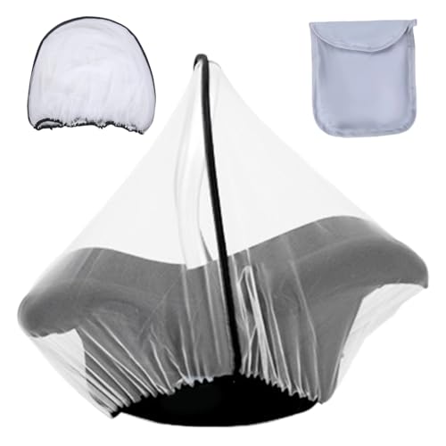 Protector De Red para Cuna De Bebé - Cobertor Protector Antiinsectos para Cochecitos | Barrera Elástica con Bolsa De Almacenamiento para Capazos Sillas De Coche Parque Urbano Playa