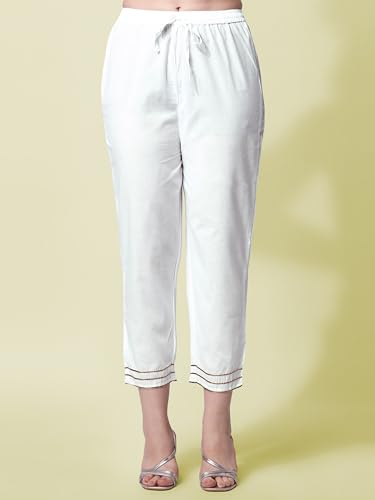 Image of MIRCHI FASHION Pure Cotton Lucknowi Chikankari Embroidered Kurta Set | Straight Fit Kurta Pant Outfit | Ethnic Office Wear & Daily Style 2 Piece Collection