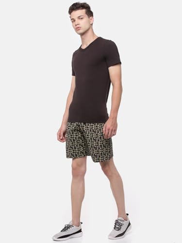 Image of Dollar Solid Men's Shorts | All-Over Print | One Side Zipper Pocket with Label Branding | Self Waistband with Drawcord | Wide Array of Attractive Prints
