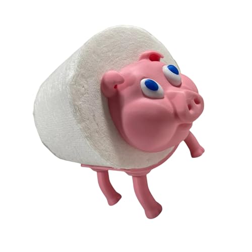 JINPIAOPIAO Funny Animal Roll Holder Compact Bathroom Decors Storage Organizers Easy Assembly Without Tool Need
