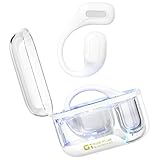Msqlnde Open Ear Earbuds, Open Ear Headphones Wireless Bluetooth 5.3 with Colorful Lighting Clear Charge Station, IPX5 Waterproof Sports Earbuds for Running Yoga Gym Driver
