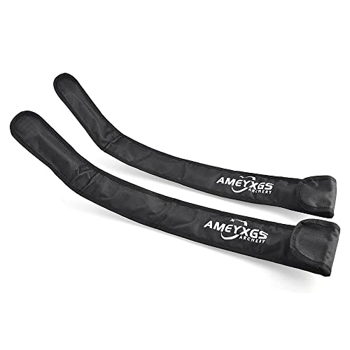 Ameyxgs Archery Bow Limb Sleeves Recurve Bow Protective Case Traditional Bow Recurve Bow Split Bow Longbow Bag- Pair (Black) #TOP19