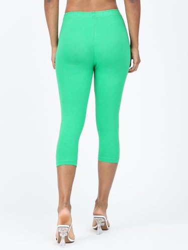 Image of Robinbosky Premium Stretchable Cotton Capri Legging for Women | Suitable for Formal wear & Casual wear | High-End Elastic Makes. The Leggings Squat Proof and Durable for Travel, Yoga, & Workout.