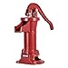 VEVOR Well Hand Pitcher Pump, 25 ft Maximum Lift, Antique Cast Iron Manual Hand Water Pump, NPT 1-1/4 in Connection, Easy Installation, Old Fashioned for Outdoor Garden, Pond, Backyard, Farm, Red