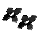 2 Pack Arbor Press Plate, 20 Ton and 32 Ton Shop Metal Press Plates with 4 Notch, 1 inch/25mm Thickness, H Frame Thickened Hydraulic Shop Press Plate 1