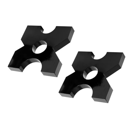 2 Pack Arbor Press Plate, 20 Ton and 32 Ton Shop Metal Press Plates with 4 Notch, 1 inch/25mm Thickness, H Frame Thickened Hydraulic Shop Press Plate 1